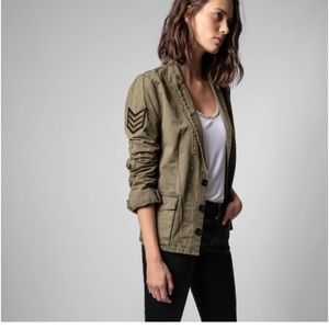 Zadig & Voltaire Virginia grunge jacket.  AUTHENTIC & in EXCELLENT condition. XS